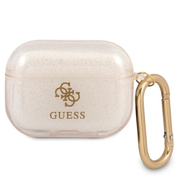Guess GUAPUCG4GD AirPods Pro -suojus kultainen/kultainen Glitter-mallisto