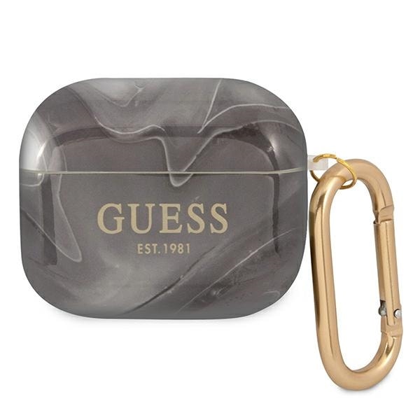 Guess GUA3UNMK AirPods 3:n suojus musta/musta Marble Collection -mallisto