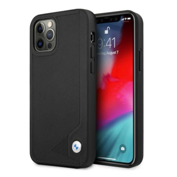 BMW Nahka Deboss Case for iPhone 12 / iPhone 12 Pro - Musta
