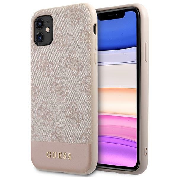 Guess 4G Stripe Collection -kotelo iPhone 11 / Xr 6.1" - vaaleanpunainen