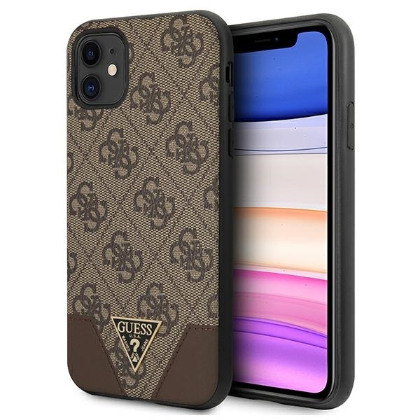 Guess 4G Triangle Collection Case for iPhone 11/Xr 6.1" - Brown