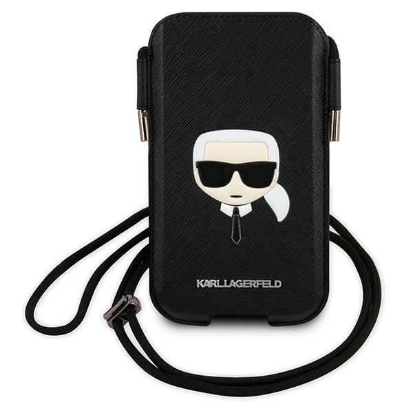 Karl Lagerfeld Saffiano Ikonik Karl's Head käsilaukku - musta