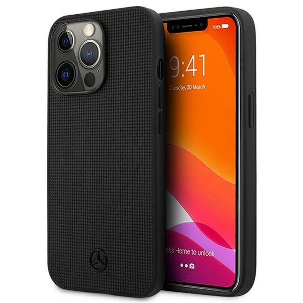 Mercedes Nahkakotelo iPhone 13 Pro:lle / iPhone 13:lle - musta