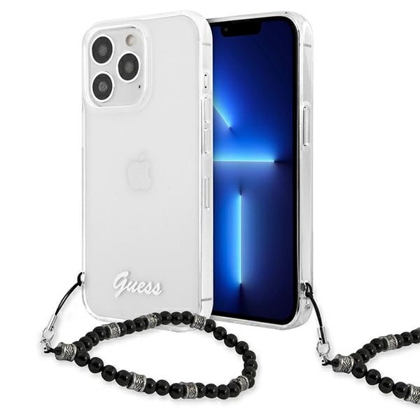 Guess GUHCP13XKPSBK iPhone 13 Pro Max 6.7" läpinäkyvä kovakotelo Musta helmi