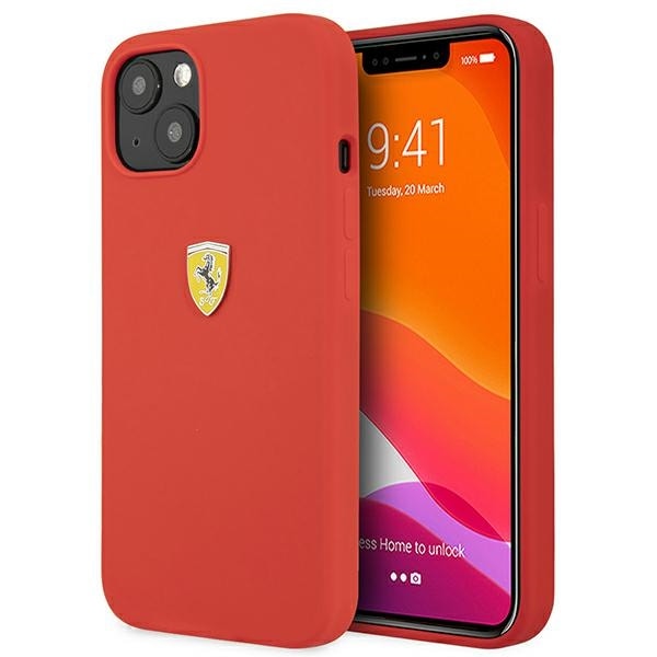 Ferrari FESSIHCP13SRE iPhone 13 mini 5.4" punainen/punainen kotelo Silikoni