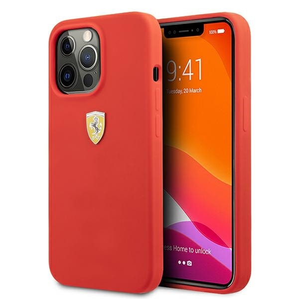 Ferrari FESSIHCP13XRE iPhone 13 Pro Max 6.7" punainen/punainen kovakotelo Silikoni