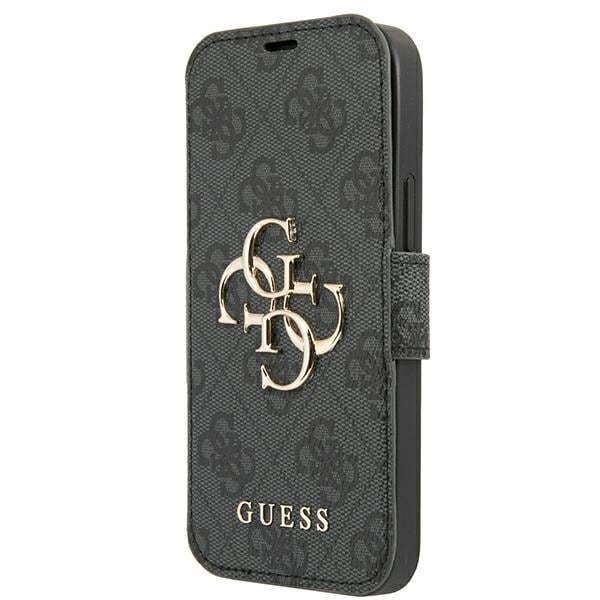 Guess GUBKP13L4GMGGR iPhone 13 Pro/13 6.1" harmaa kirja 4G Big Metal Logo (iso metallilogo)