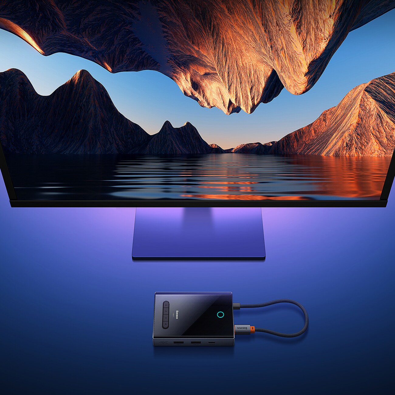 Baseus PioneerJoy 8-in-1 USB-C Hub: HDMI 4K@60Hz/30Hz, DP 8K@30Hz, VGA, 2x USB-A, 2x USB-C - Grey