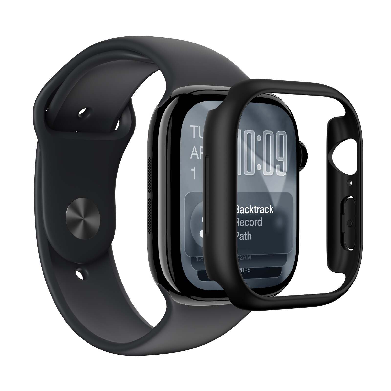 AmazingThing Minimaalinen suojakotelo Apple Watch Series 11 46mm - musta - musta