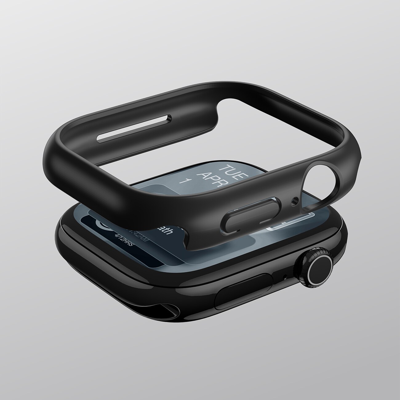 AmazingThing Minimaalinen suojakotelo Apple Watch Series 11 46mm - musta - musta