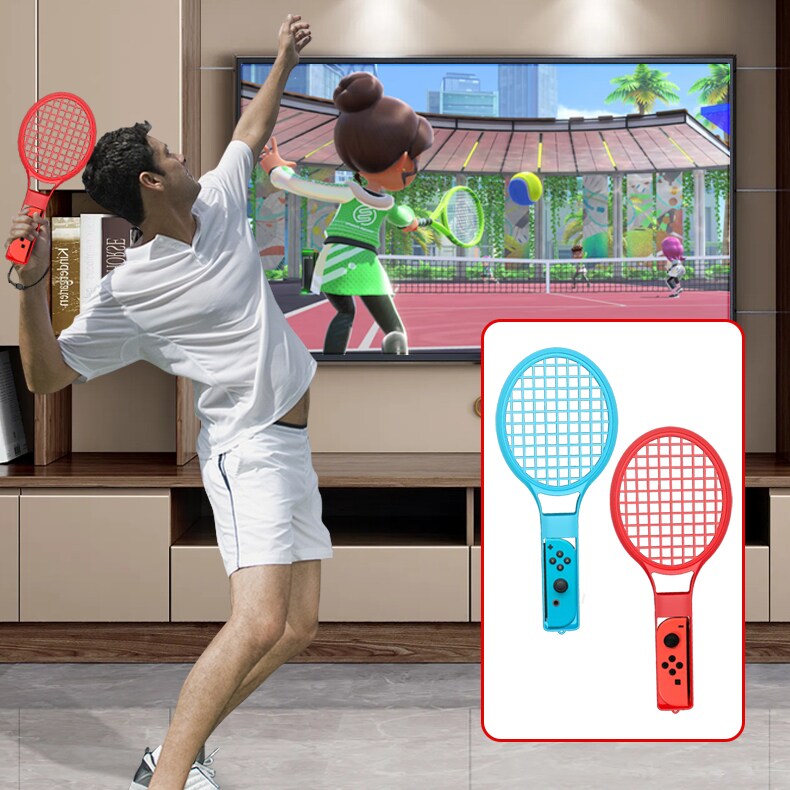 Nintendo Switch Sports tarvikesetti 10 osaa – Golfmailat, tennismailat, miekat ja jalkahihnat Joy-Conille