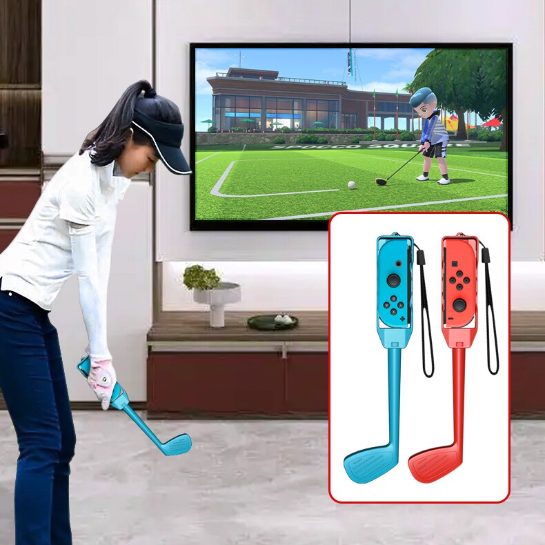 Nintendo Switch Sports tarvikesetti 10 osaa – Golfmailat, tennismailat, miekat ja jalkahihnat Joy-Conille