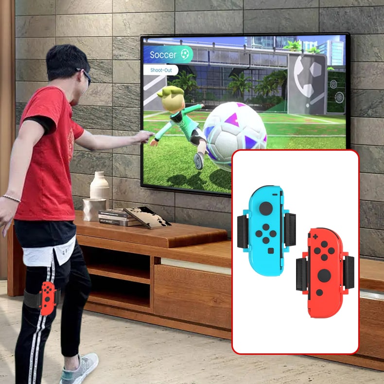 Nintendo Switch Sports tarvikesetti 10 osaa – Golfmailat, tennismailat, miekat ja jalkahihnat Joy-Conille