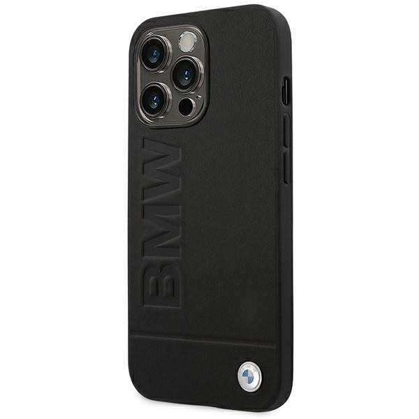 BMW Nahkainen postimerkkikotelo iPhone 14 Pro:lle - musta
