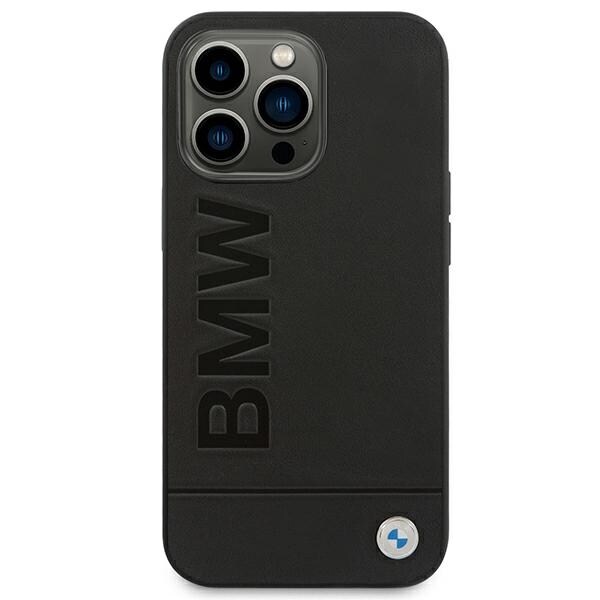 BMW Nahkainen postimerkkikotelo iPhone 14 Pro:lle - musta