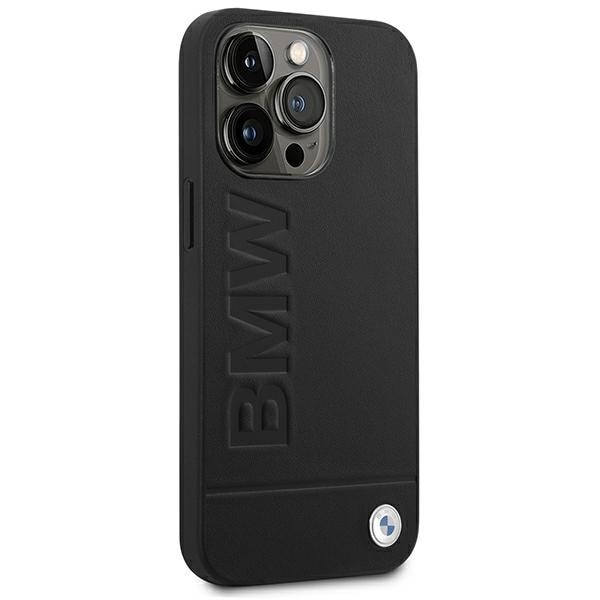BMW Nahkainen postimerkkikotelo iPhone 14 Pro:lle - musta