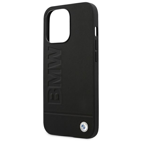 BMW Nahkainen postimerkkikotelo iPhone 14 Pro:lle - musta