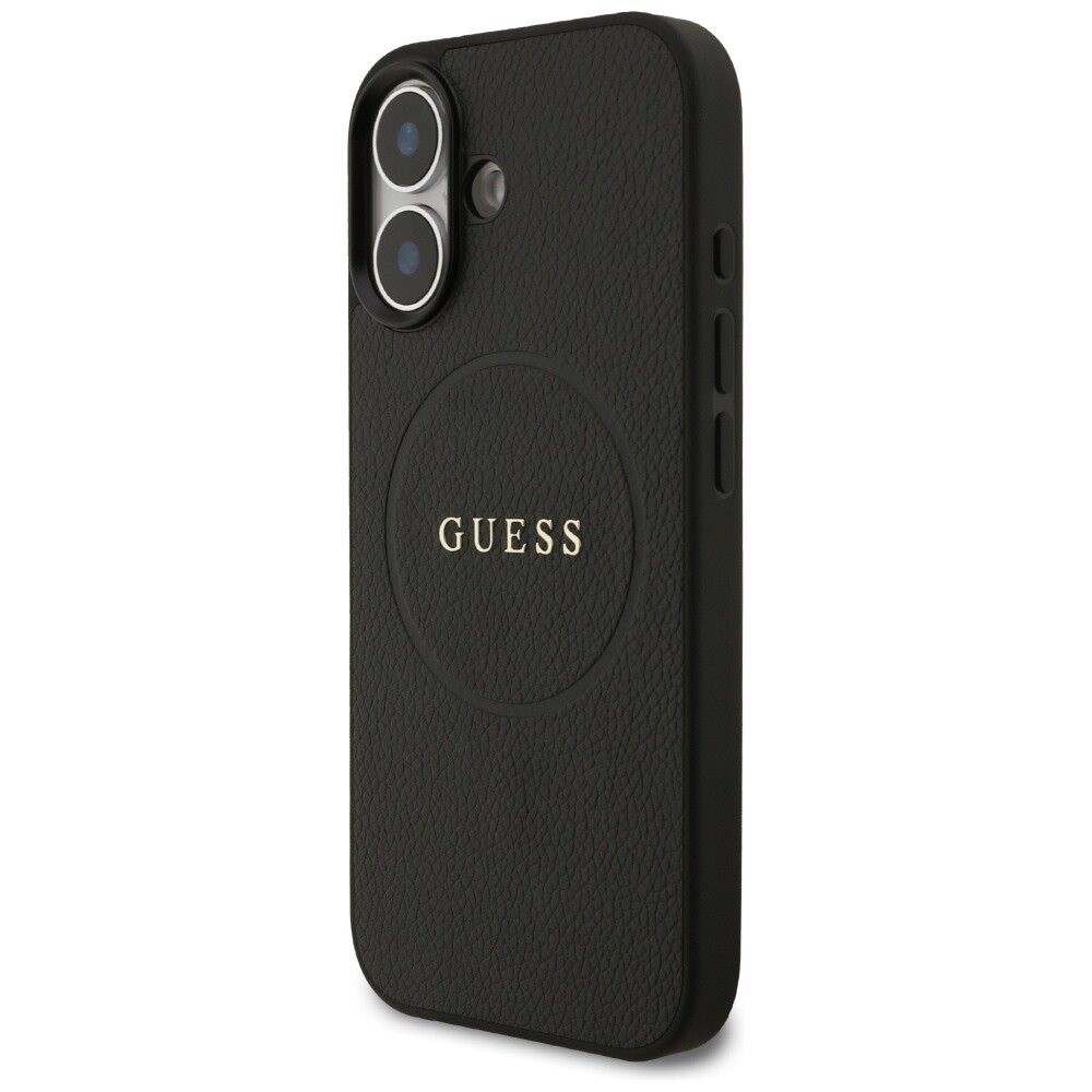 Guess Rakeinen rengas MagSafe-kotelo iPhone 17:lle - musta