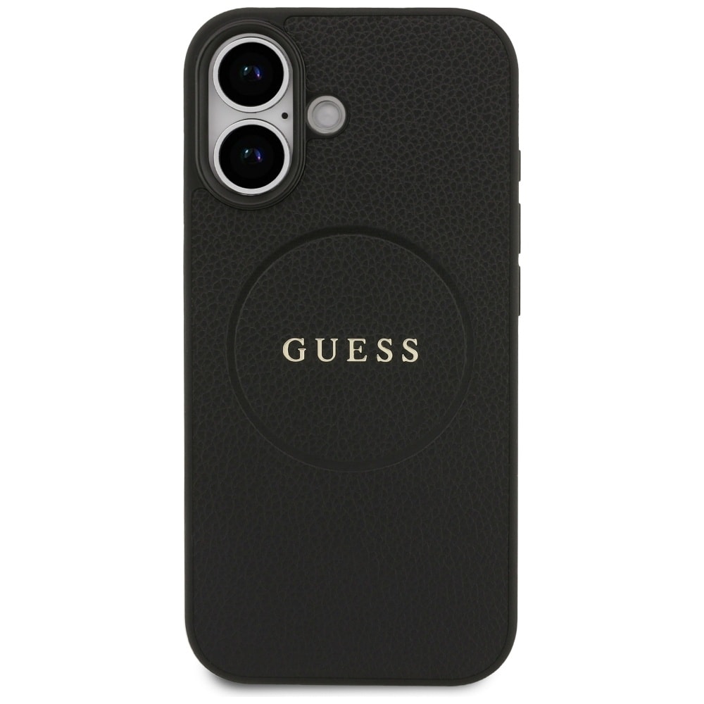 Guess Rakeinen rengas MagSafe-kotelo iPhone 17:lle - musta