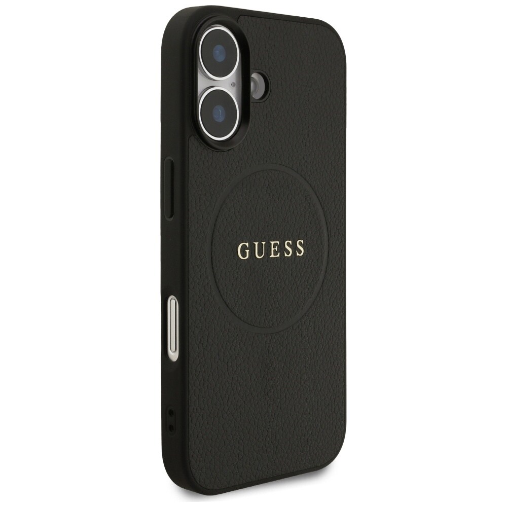 Guess Rakeinen rengas MagSafe-kotelo iPhone 17:lle - musta