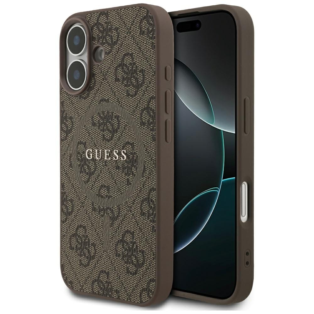 Guess 4G Ring Classic Logo MagSafe Case for iPhone 17 - Brown