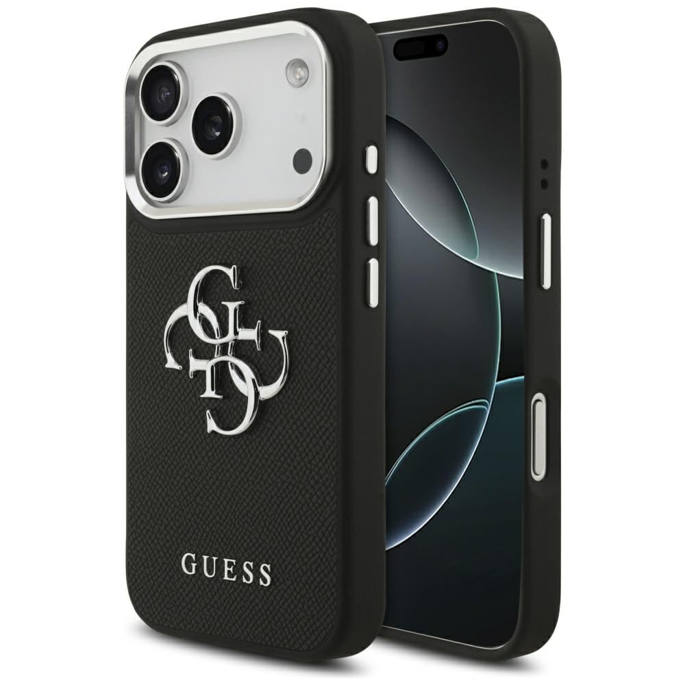 Guess Rakeinen Big 4G Classic Logo kotelo iPhone 17 Pro - musta