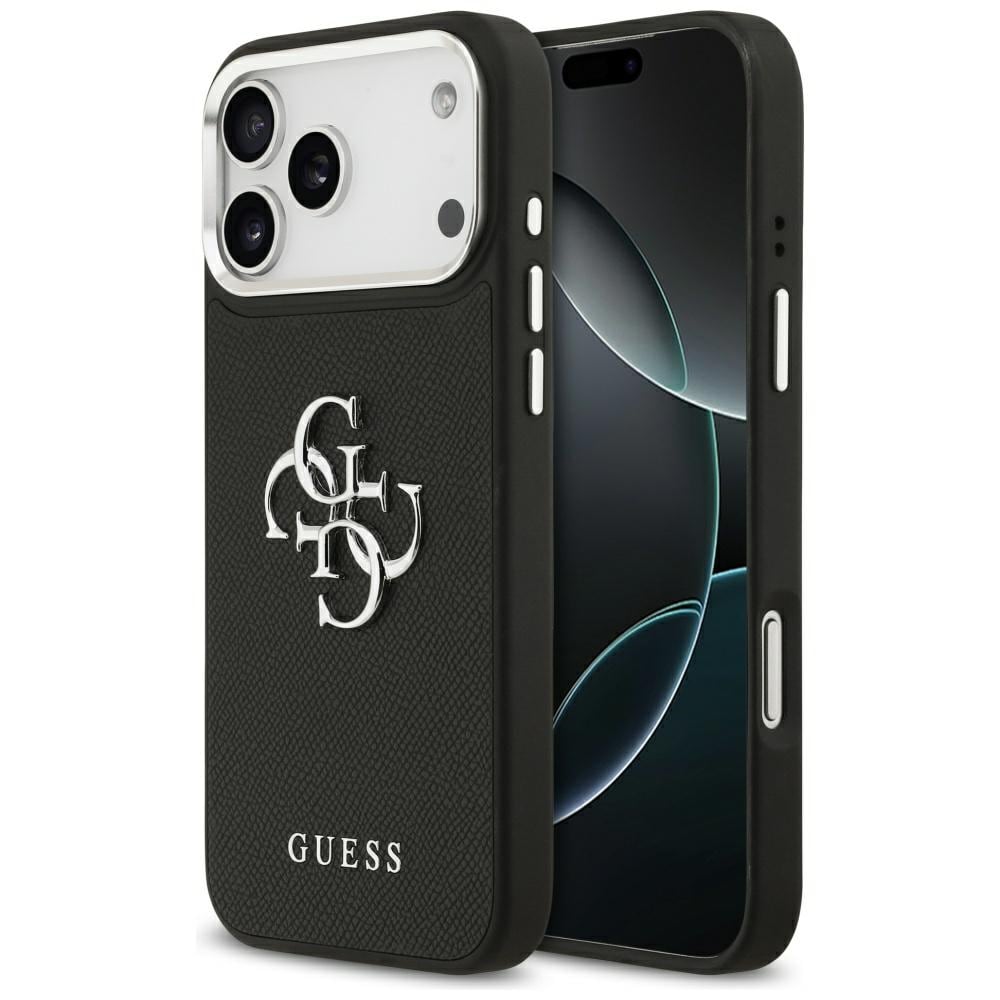 Guess Rakeinen Big 4G Classic Logo kotelo iPhone 17 Pro Max - mustalle - musta