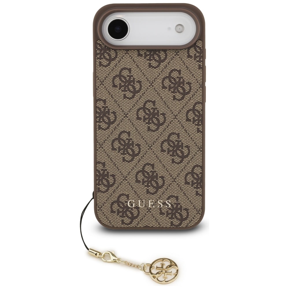 Guess 4G Charms Collection MagSafe-kotelo iPhone Airille - ruskea