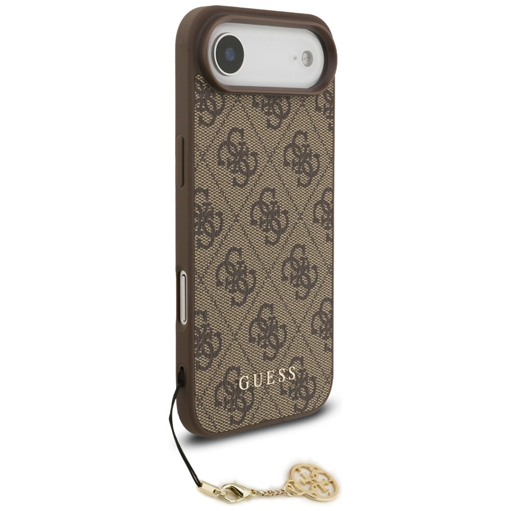 Guess 4G Charms Collection MagSafe-kotelo iPhone Airille - ruskea