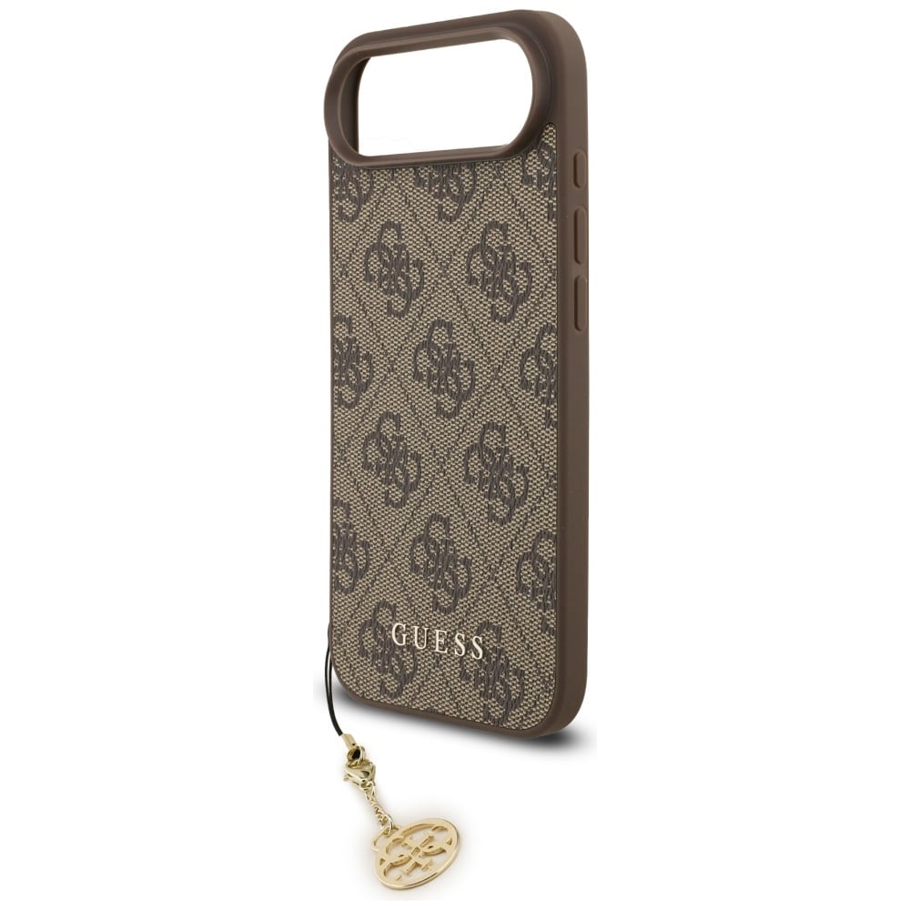 Guess 4G Charms Collection MagSafe-kotelo iPhone Airille - ruskea