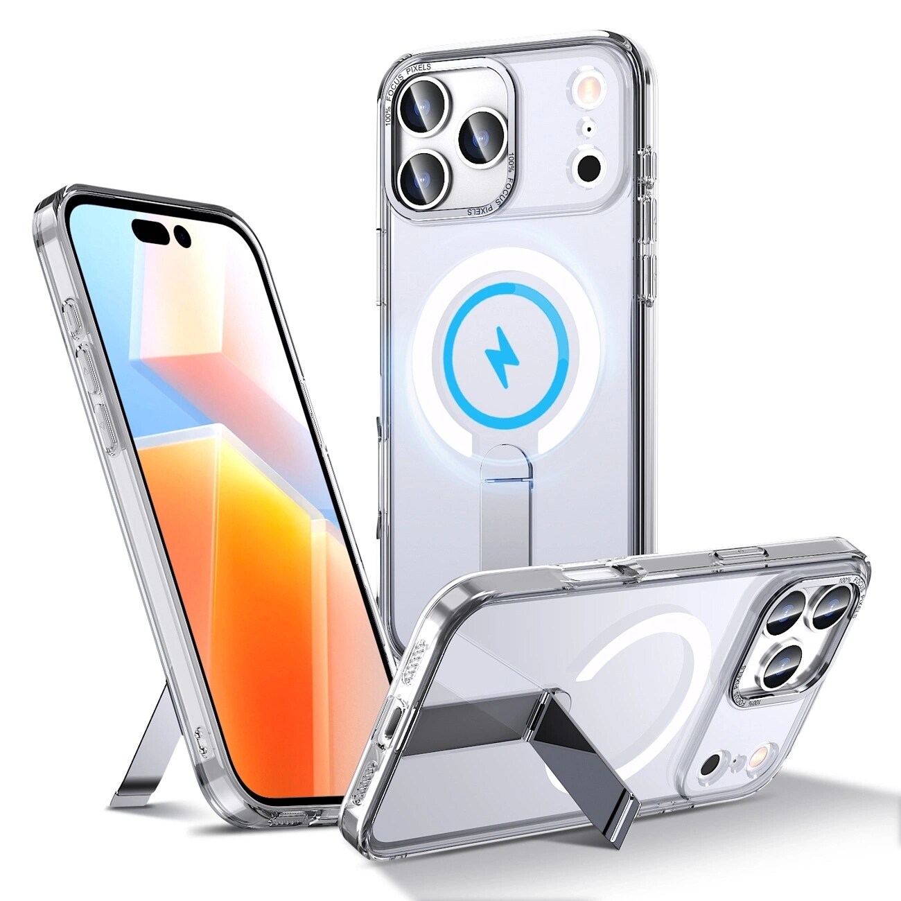 Hybrid Armor X Kotelo Samsung Galaxy S26 Plus - MagSafe-yhteensopiva, läpinäkyvä jalustalla