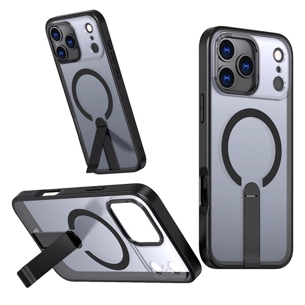 Hybrid Armor X Kotelo Samsung Galaxy S26 Ultra jalustalla, Yhteensopiva MagSafe - Musta - Musta