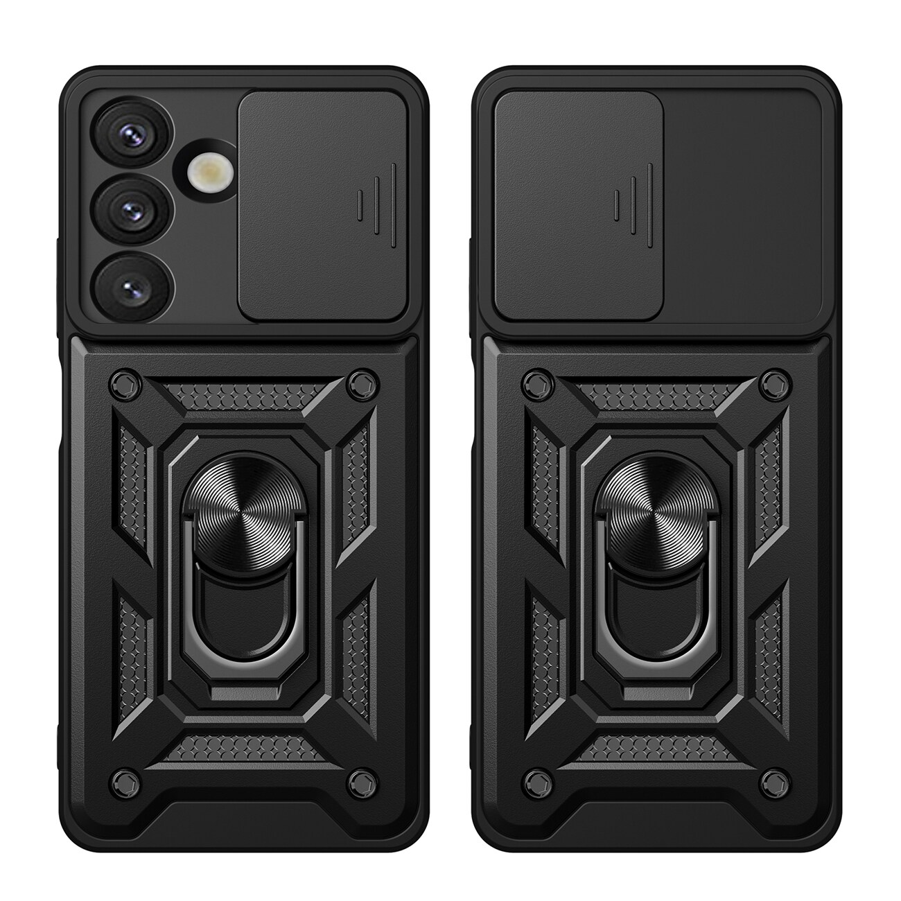Hybrid Armor Camshield kotelo Sasung Galaxy S26 Plus - musta