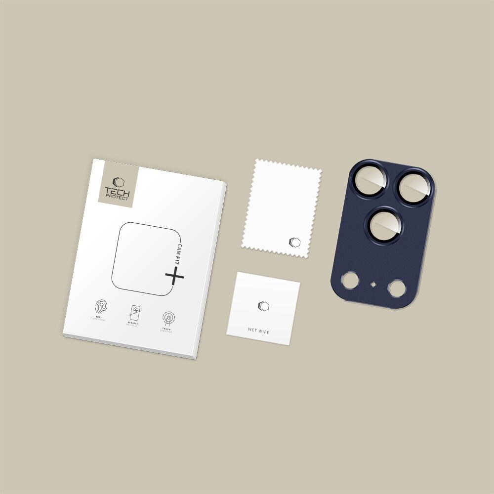 Tech-Protect Camfull Fit+ kameran objektiivilasi iPhone 17 Pro - laivastonsininen - laivastonsininen