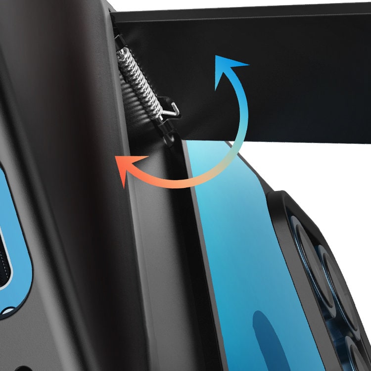 Ugreen Fusion Kickstand -kotelo iPhone 13 Pro: kova suojus geelikehyksellä ja jalustalla, musta