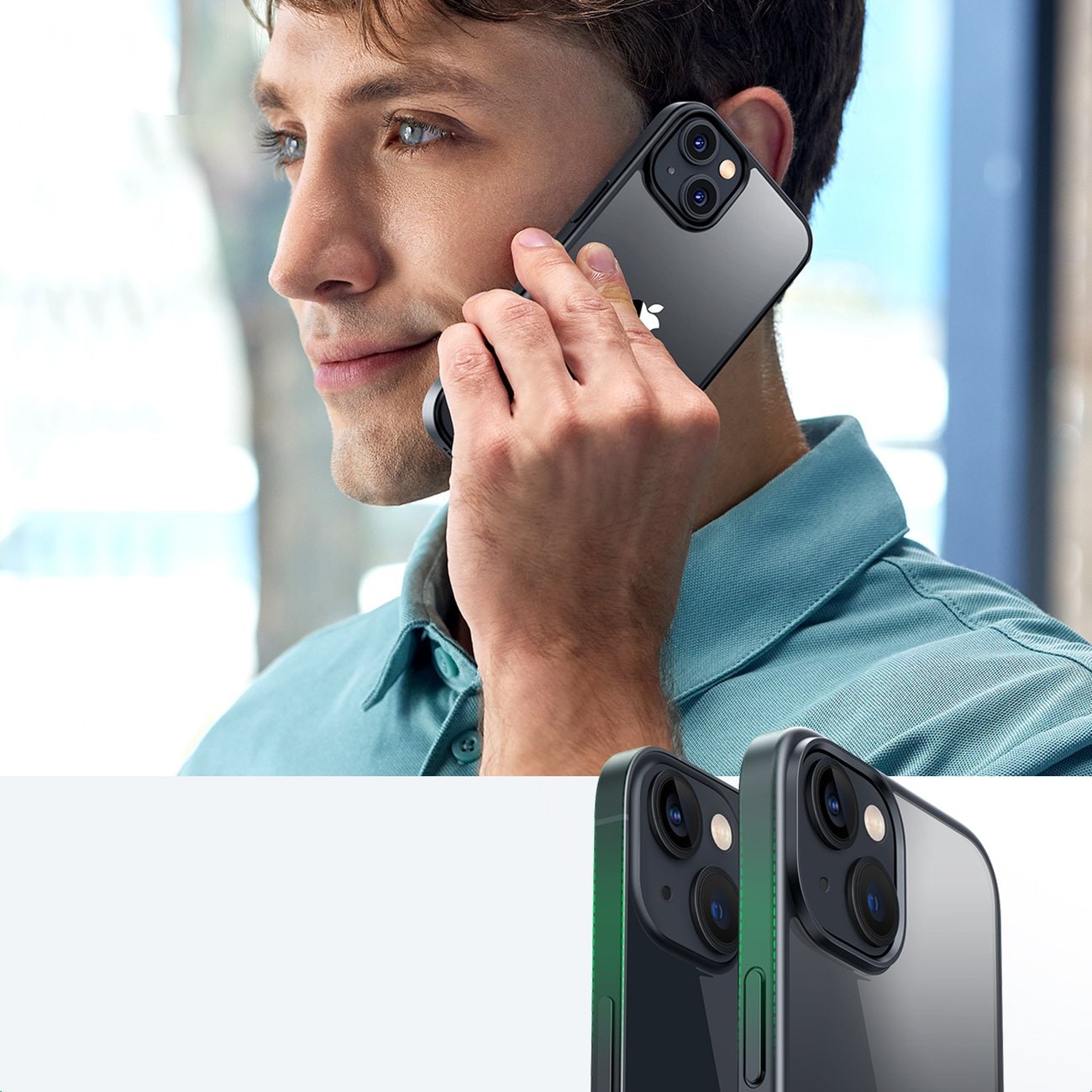Ugreen LP634 Kickstand Kova Suojakotelo Geelirungolla ja Jalustalla iPhone 14 Plus (90925)
