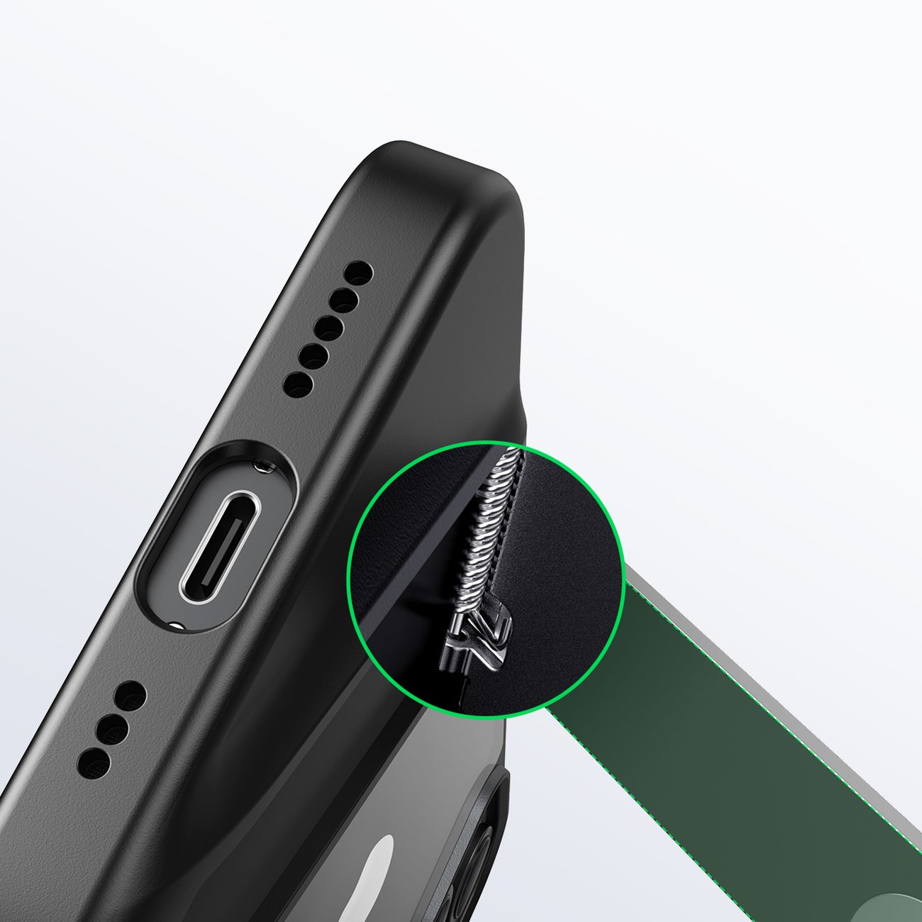 Ugreen LP634 Kickstand Kova Suojakotelo Geelirungolla ja Jalustalla iPhone 14 Plus (90925)