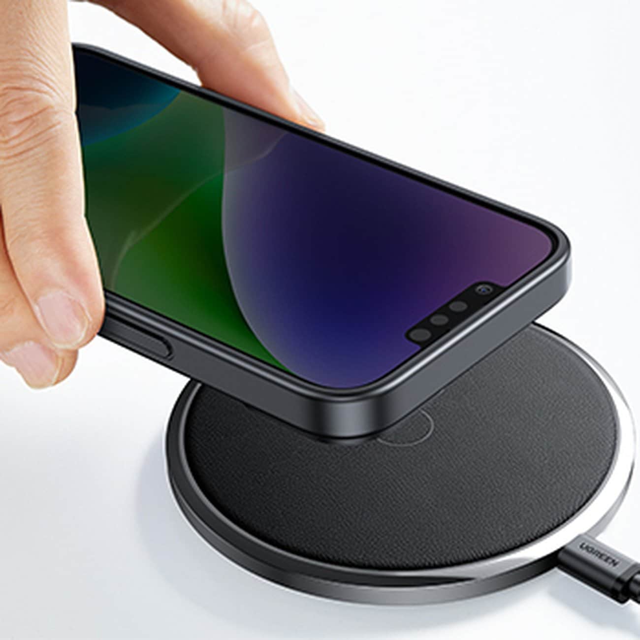 Ugreen LP634 Kickstand Kova Suojakotelo Geelirungolla ja Jalustalla iPhone 14 Plus (90925)