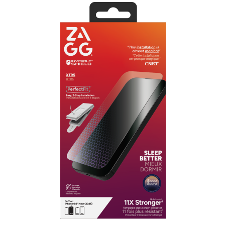 ZAGG Invisibleshield Glass XTR5 Graphene näytönsuoja sinisen valon suodattimella iPhone Airille