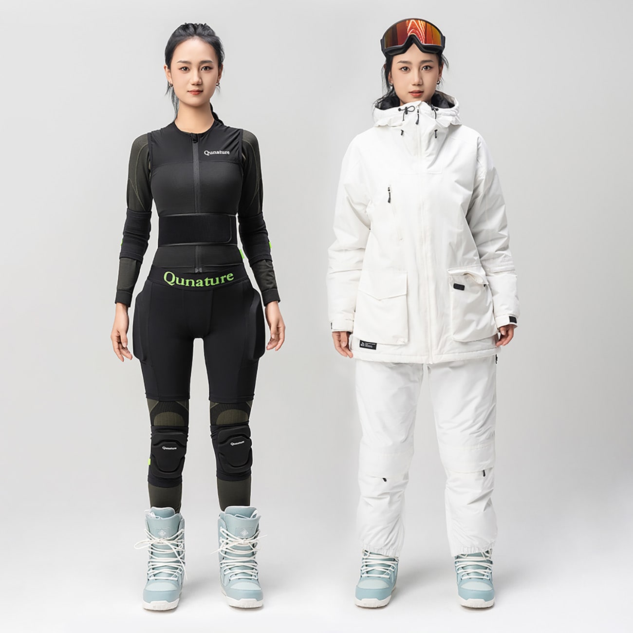Qunature Ski Hip Protectors - Basic XL Sukset Lumilauta Luistimet - Musta
