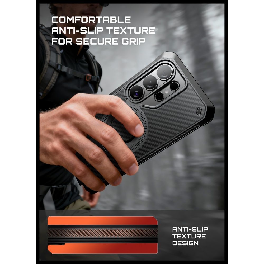 Supcase Unicorn Beetle Pro Mag Mag MagSafe 2-sarjainen kotelo Samsung Galaxy S26 Ultra - musta
