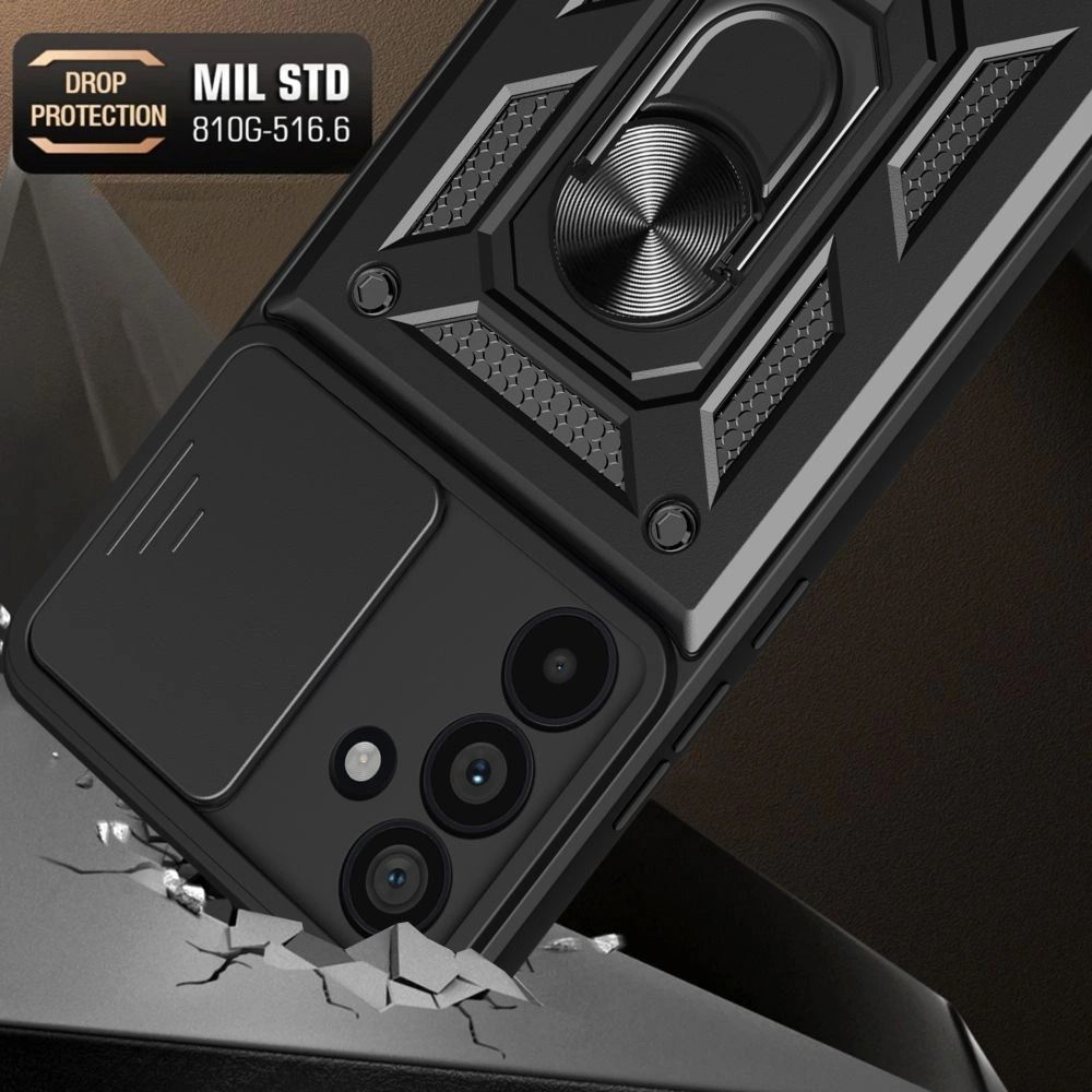 Tech-Protect CamShield Pro kotelo Samsung Galaxy A57 5G:lle - musta