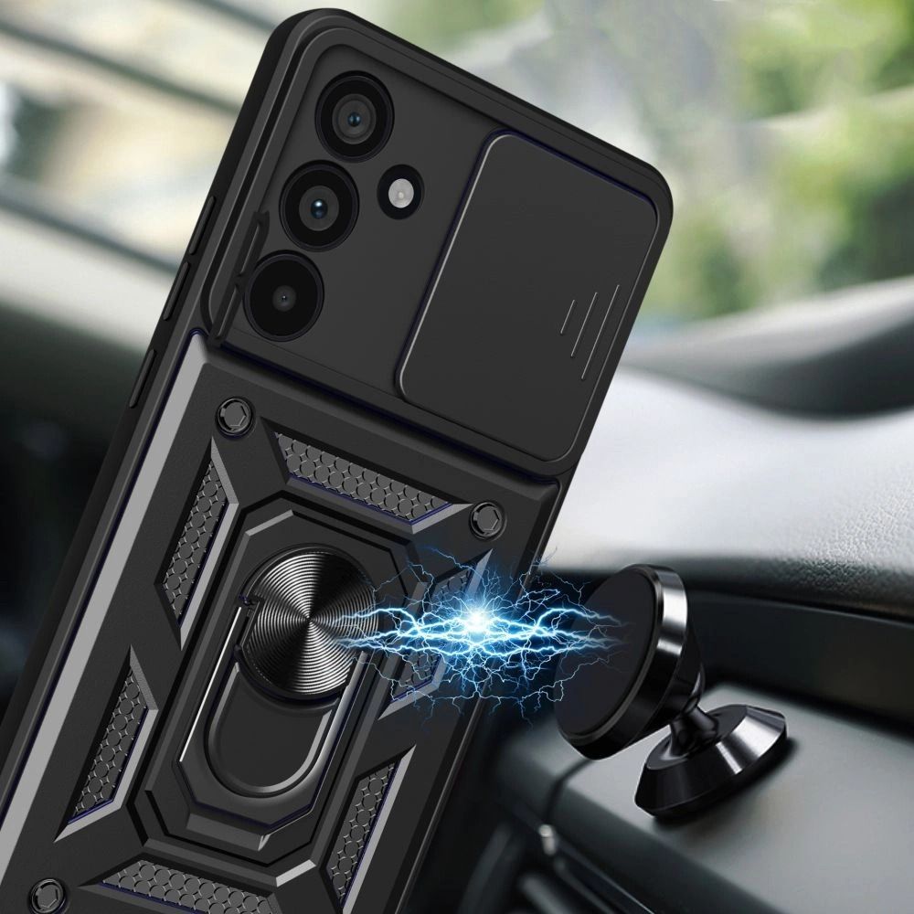 Tech-Protect CamShield Pro kotelo Samsung Galaxy A57 5G:lle - musta