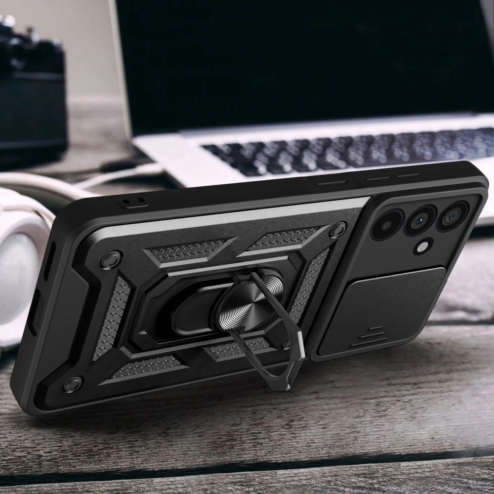 Tech-Protect CamShield Pro kotelo Samsung Galaxy A57 5G:lle - musta