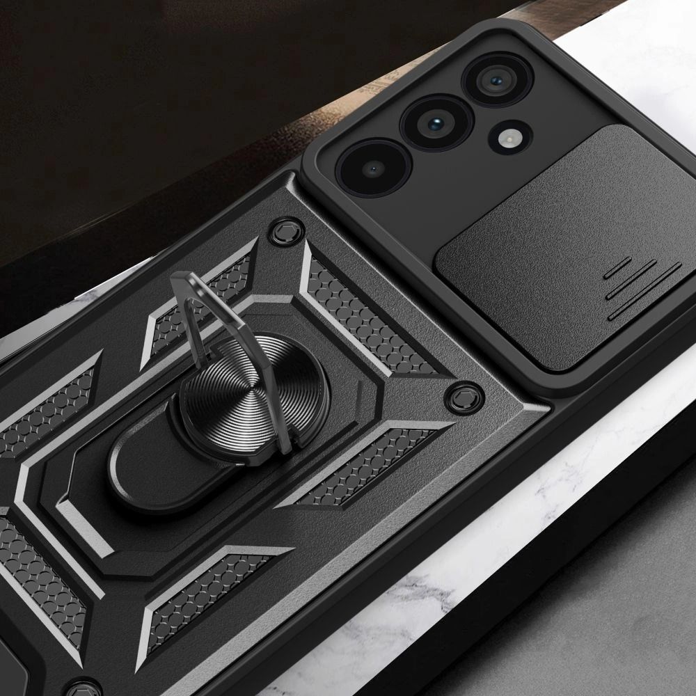 Tech-Protect CamShield Pro kotelo Samsung Galaxy A57 5G:lle - musta