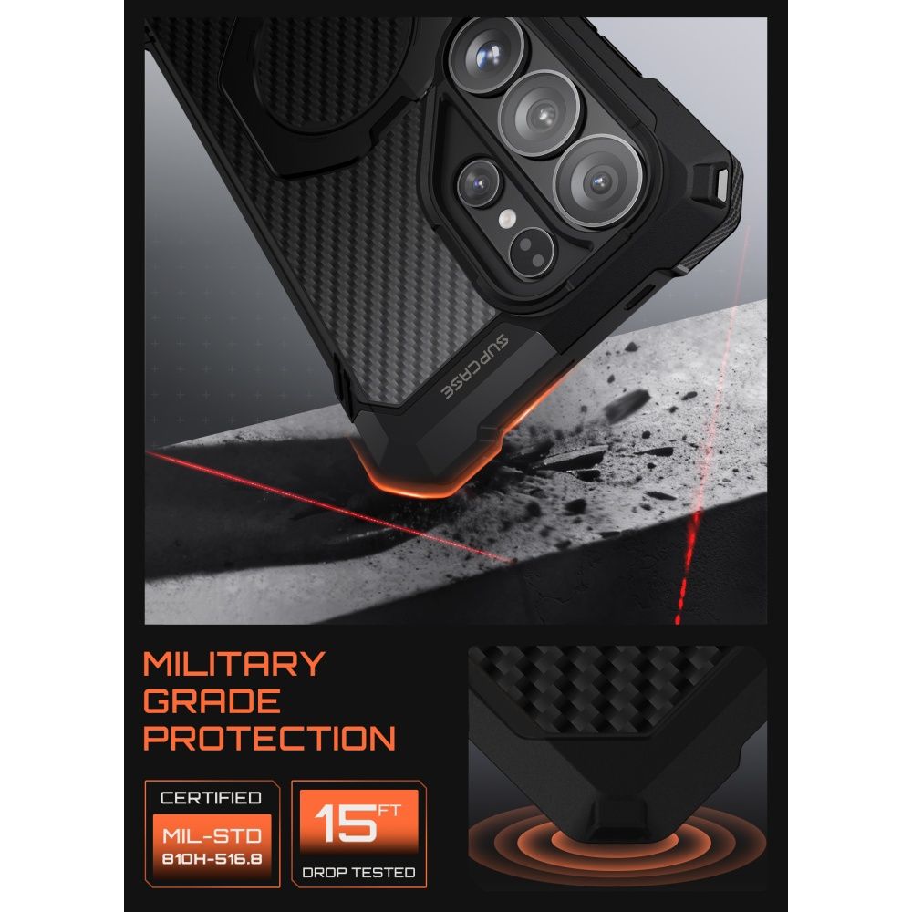 Supcase UB Grip Mag MagSafe kotelo Samsung Galaxy S26 Ultra - musta