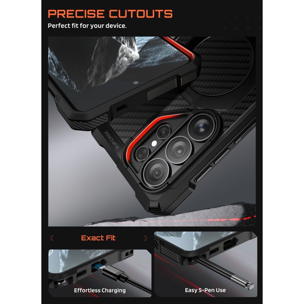 Supcase UB Grip Mag MagSafe kotelo Samsung Galaxy S26 Ultra - musta