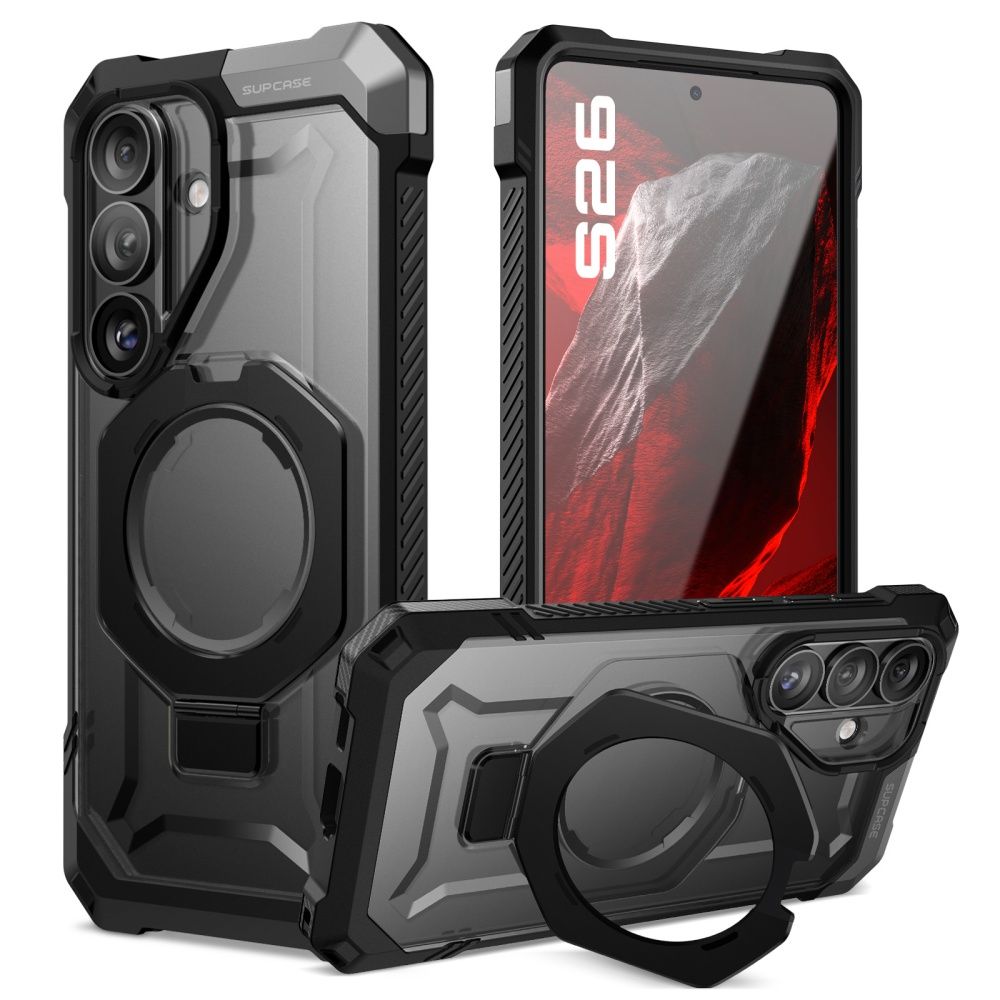 Supcase UB Grip Mag MagSafe kotelo Samsung Galaxy S26 - musta