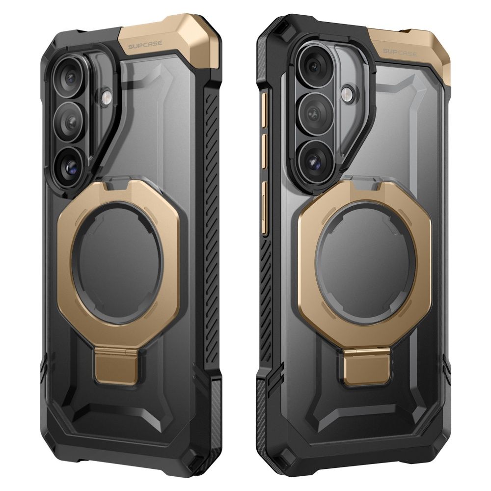 Supcase UB Grip Mag MagSafe kotelo Samsung Galaxy S26:lle - musta ja ruskea - musta ja ruskea