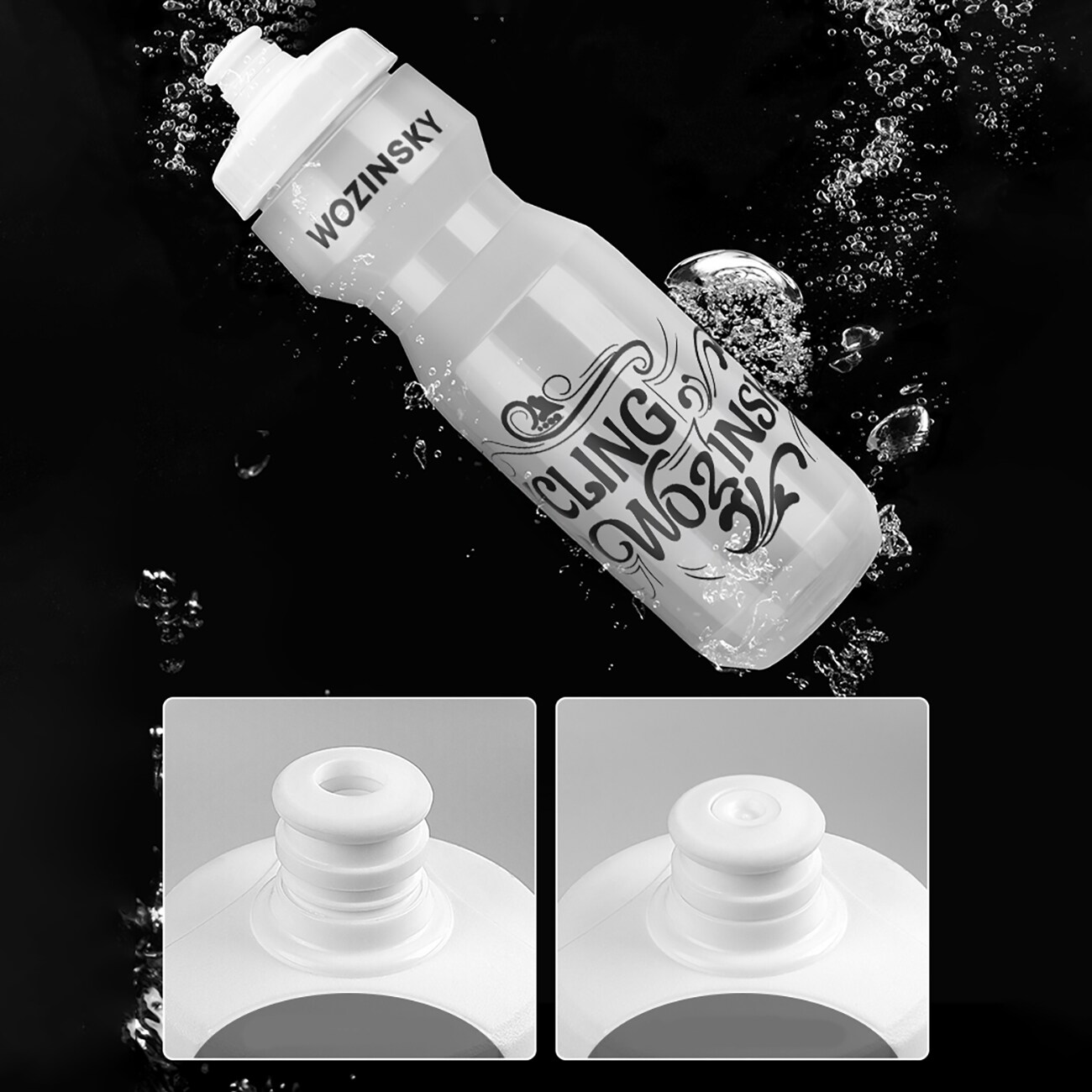 Wozinsky WBR-01T 750ml polkupyöräpullo - läpinäkyvä